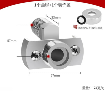 2pcs Brass Shower Faucet Shower Thickened Variable Diameter