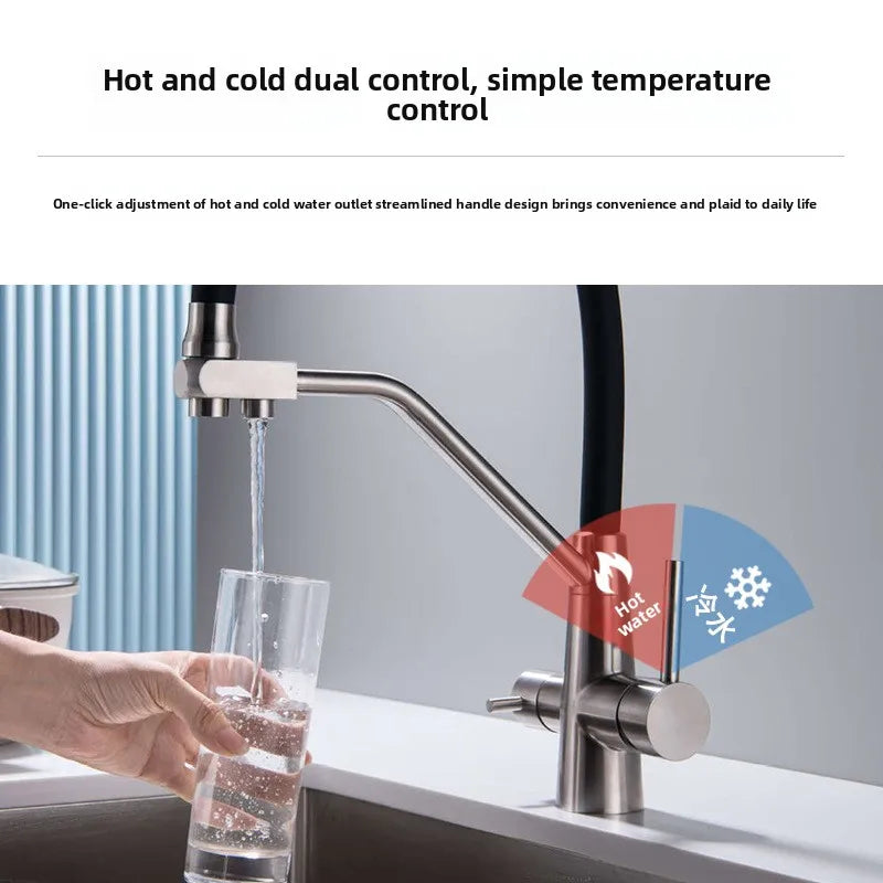 Filtered Sink Faucets Purification Tap 360 Rotate Water