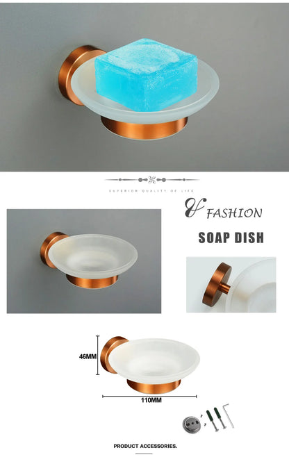 High Quality Brushed Rose Gold Bathroom Pendant Towel