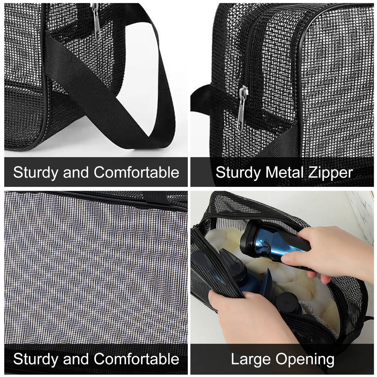 Mesh Shower Caddy Tote Bag Organizer Case Cosmetic