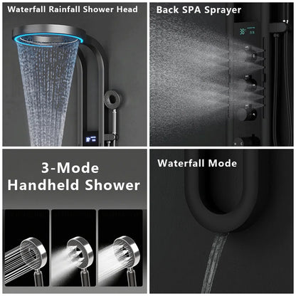 Luxury Wall Mounted Spa Massage Shower Panels System