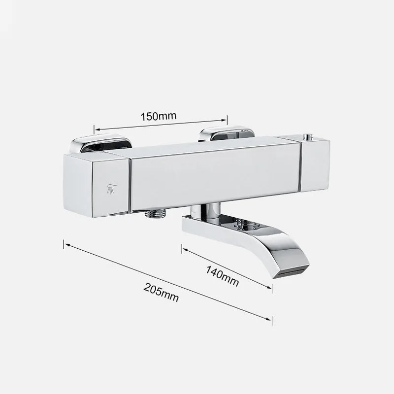 Thermostatic Faucet Bathtub Shower Faucet Wall Mounted