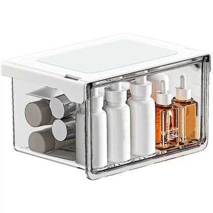 Transparent Pull-Out Storage Drawer No-Punching Installation