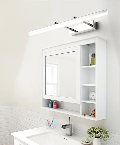 Led Simple Modern Waterproof Anti-Fog Retractable Mirror