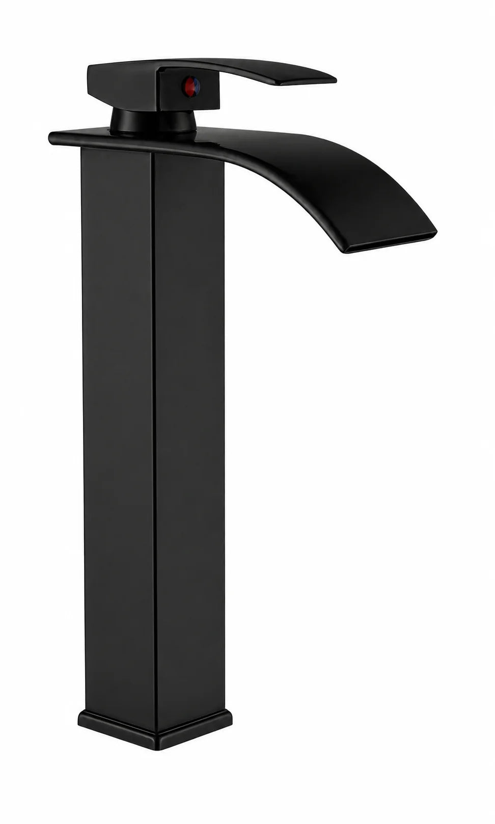 Sanivital Matte Black Stainless Steel Waterfall Bathroom Basin