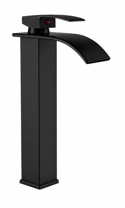 Sanivital Matte Black Stainless Steel Waterfall Bathroom Basin