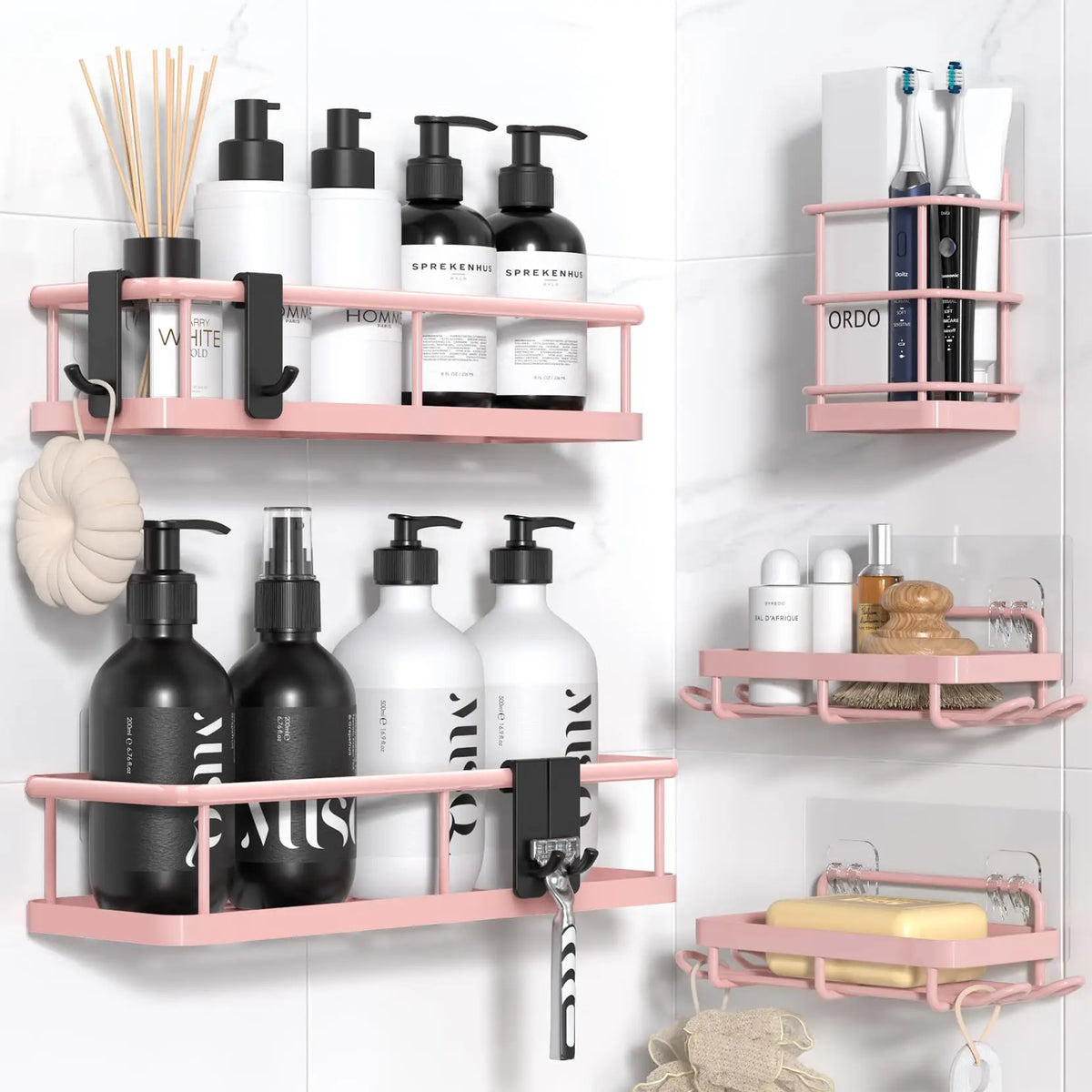 Shower Caddy Adhesive No Drill Bathroom Shower Organizers