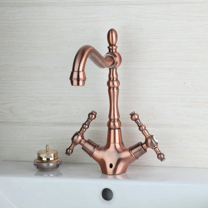 Kemaidi Golden Bathroom Basin Sink Faucet 360 Swivel