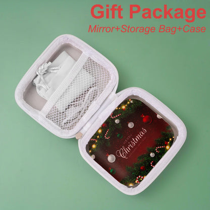 Compact Mirror Lights 1x/2x Magnification Folding Handheld Small