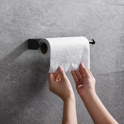 Adhesive Toilet Paper Holder Wall Mount Bathroom Silver