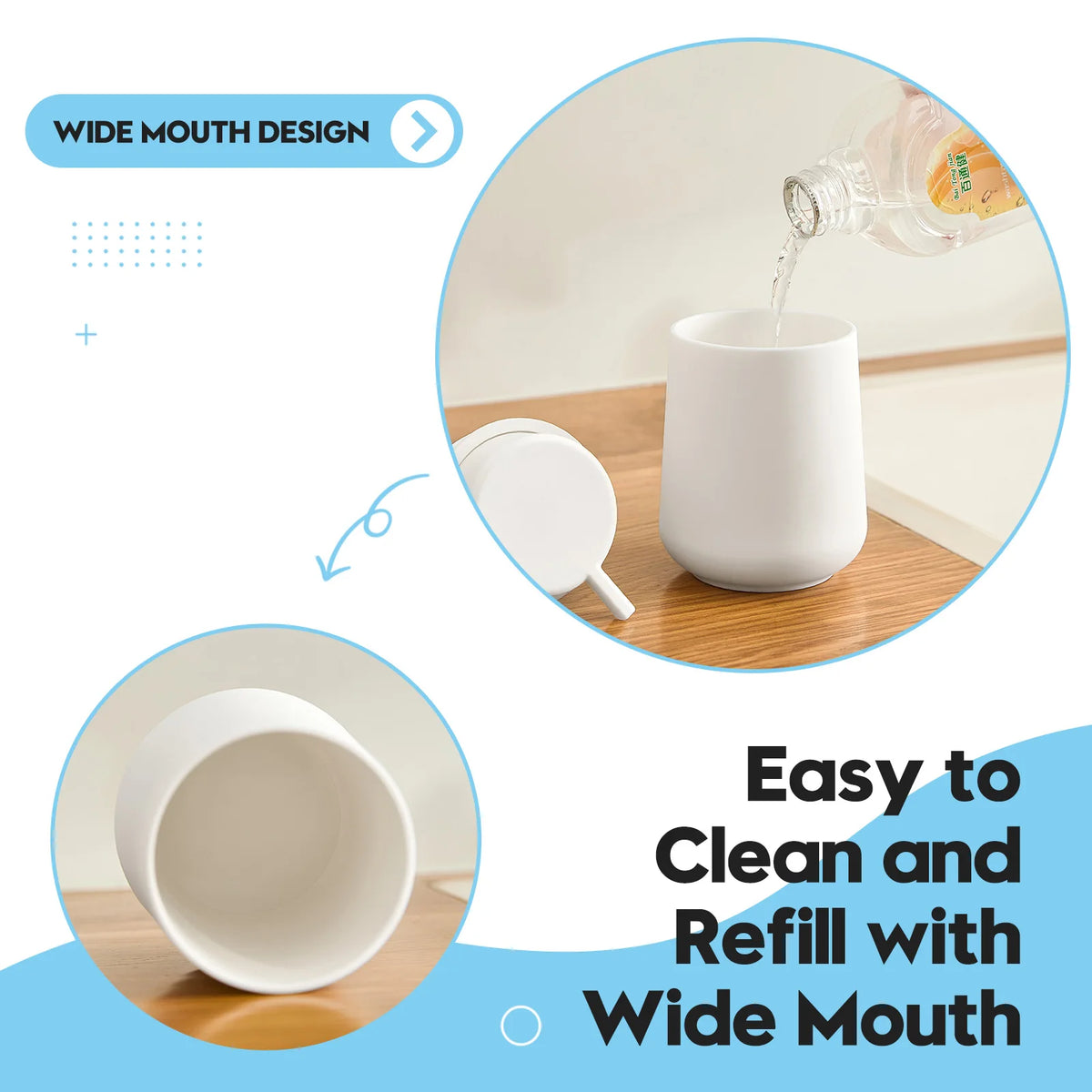 Bathroom Accessory - 2-Piece Soap Dispenser Cup Bathroom