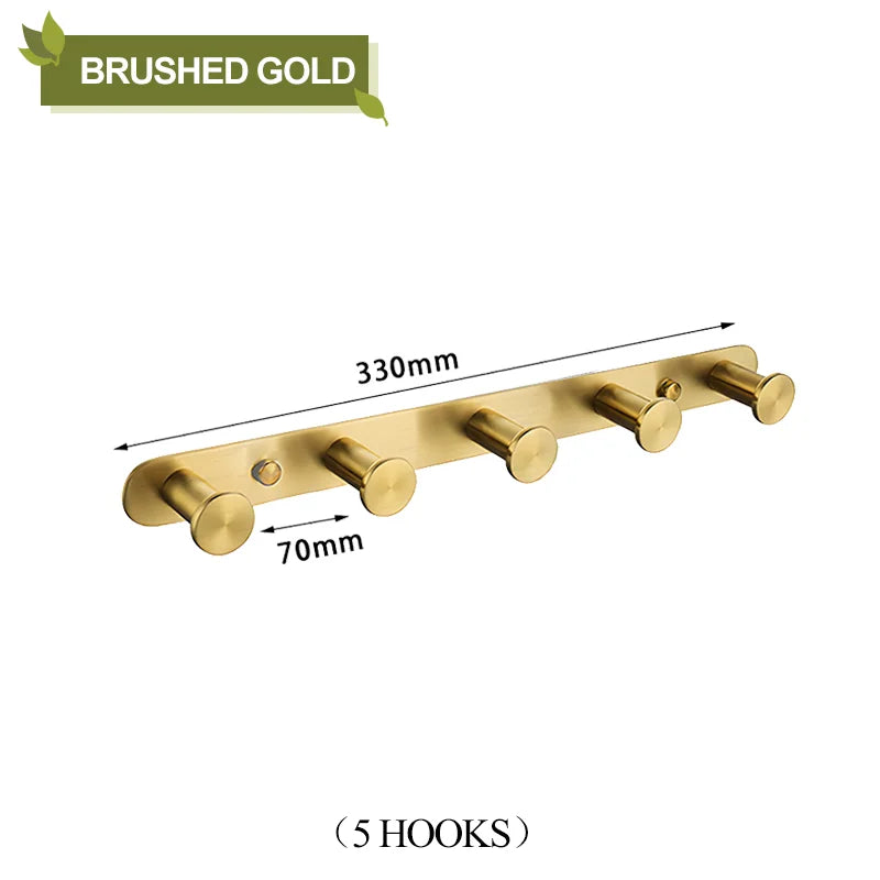 Brushed Gold Wall Mount Shelf Toilet Bath Hardware