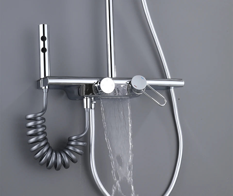Vgx Luxury Chrome Shower System Four-Function Bathroom Shower