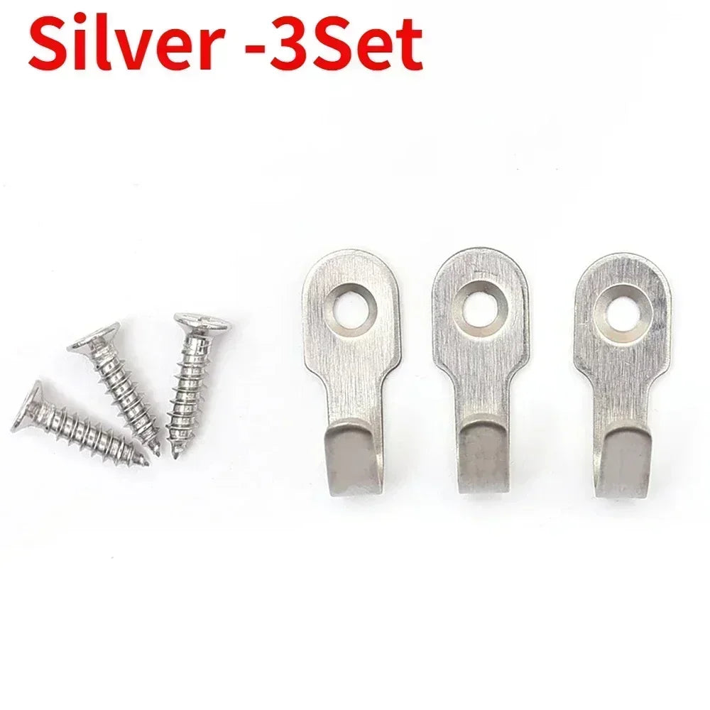 Mini Stainless Steel Hook Screw Items Key Rack