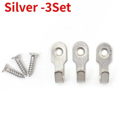 Mini Stainless Steel Hook Screw Items Key Rack