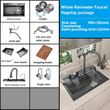 Waterfall Wash Vegetables Basin Stainless Steel Large Slot