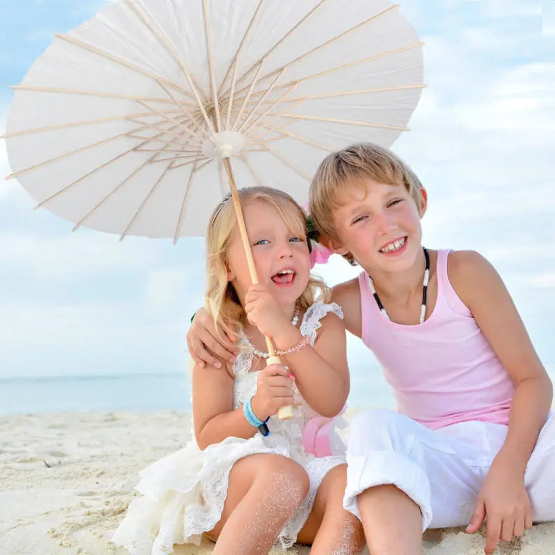 White Paper Parasol Wedding Photo Cosplay Prop Diy