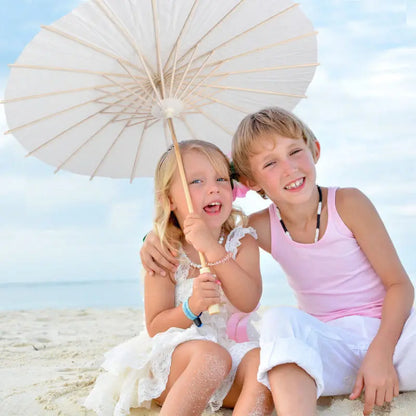 White Paper Parasol Wedding Photo Cosplay Prop Diy