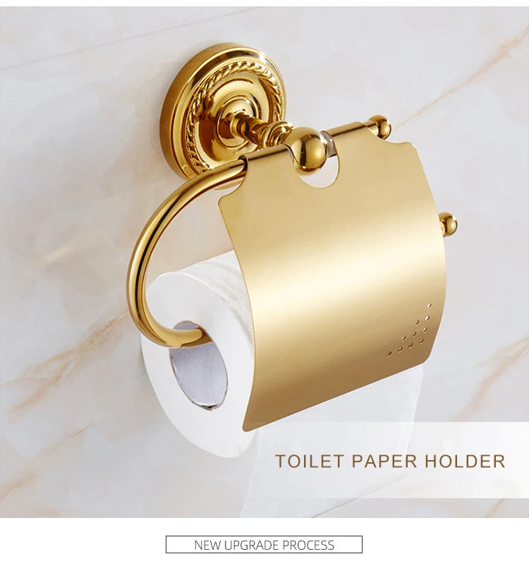 Gold Bath Hardware Bathroom Shelf Soap Dish Toilet