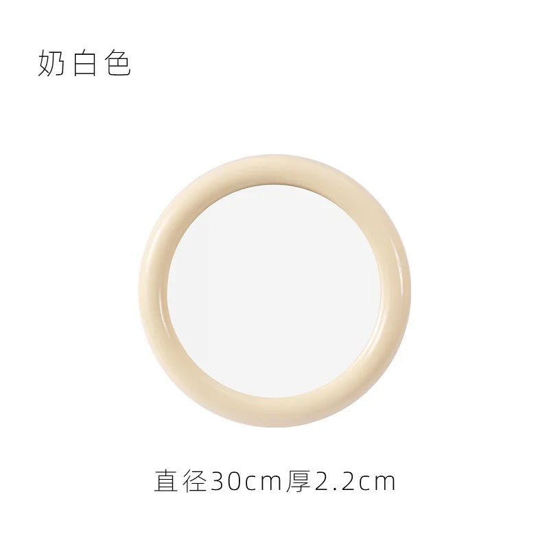 Nordic Round Glass Mirror Wall Mirror Desktop Mirror