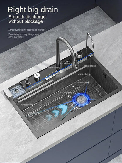 Integrated Waterfall Sink Honeycomb Technology Large Digitial