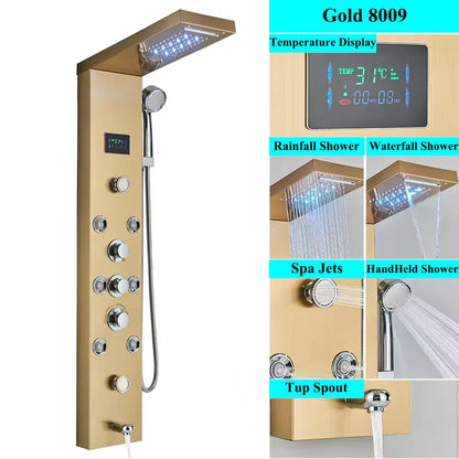 Shower Panel Tower System Rain Waterfall Shower Column