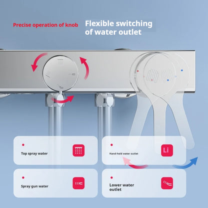 Diiib Large Panel Rain Shower Stainless Steel Combination