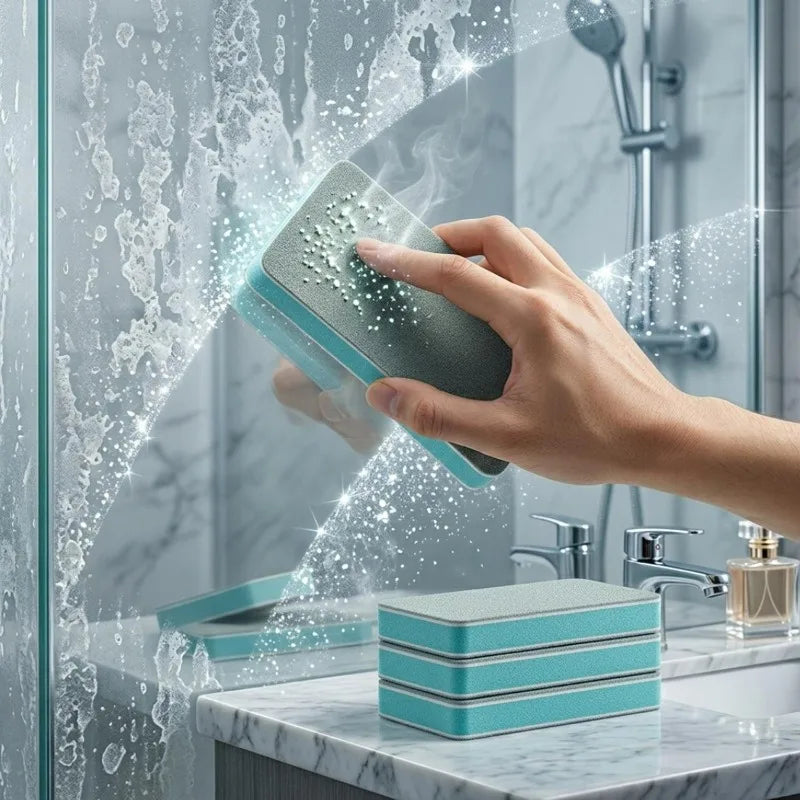 Glass Scale Magic Scrubber Cleaning Brush Bathroom Mirror