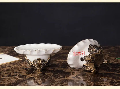 European-Style White Porcelain Lotion Bottle Rinsing Cup
