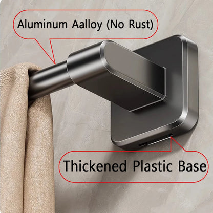 Bathroom Towel Rack Punch Black White Grey Bath