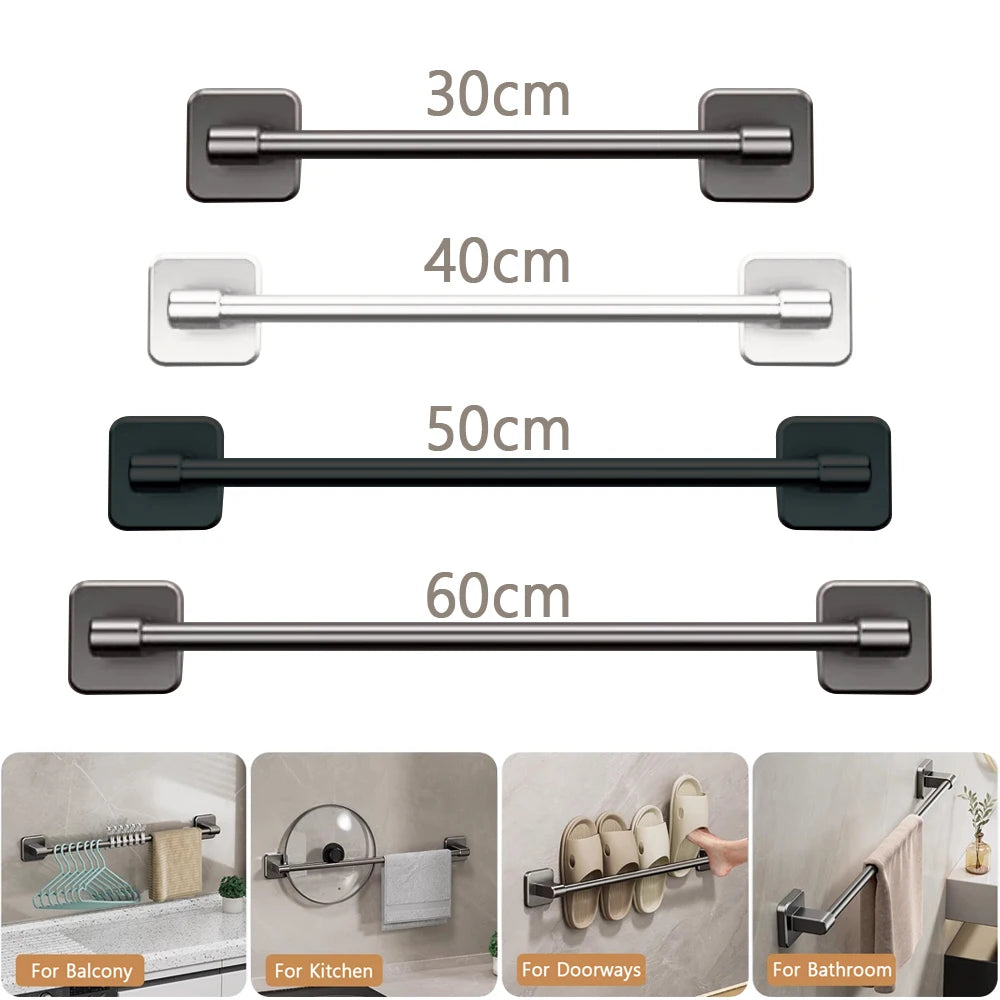 Bathroom Towel Rack Punch Black White Grey Bath