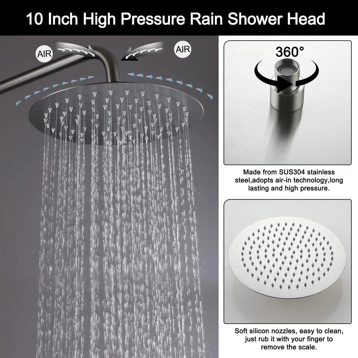 Kemaidi Outdoor Floor Standing Shower Freestanding Garden Shower