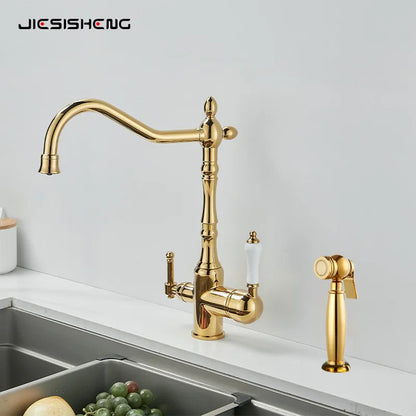 Brass Light Luxury Three-In-One Pure Water Faucet Sink