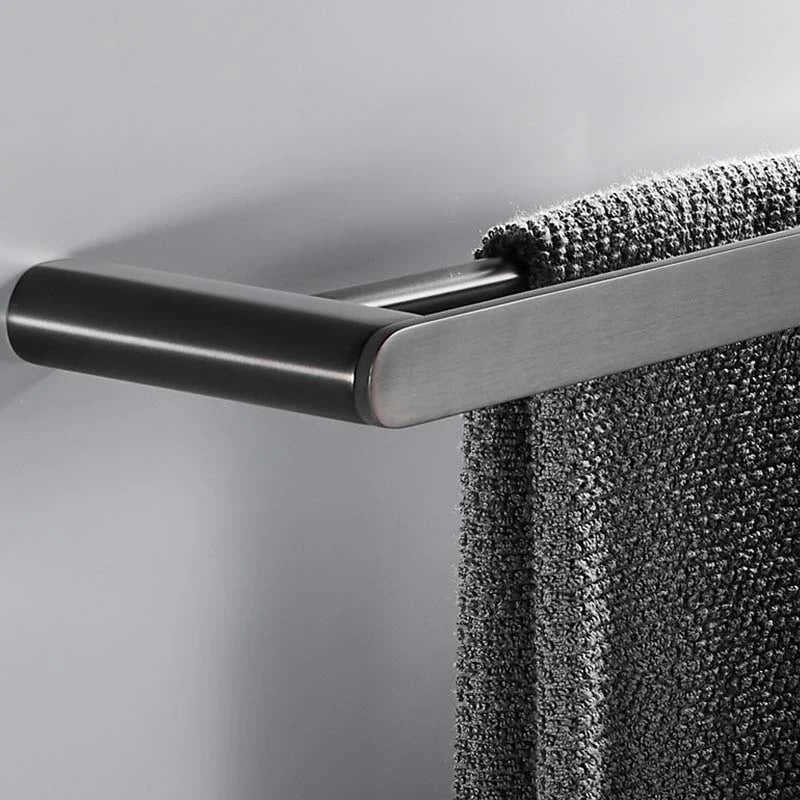 Gunmetal Grey Full Brass Bathroom Storage Towel Rack