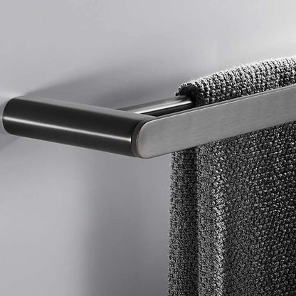 Gunmetal Grey Full Brass Bathroom Storage Towel Rack