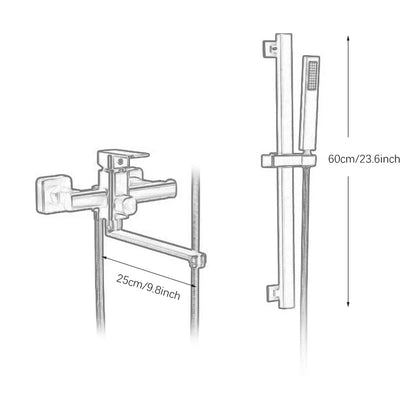 Bathroom Shower Faucet Bath Shower Mixer 25cm Long