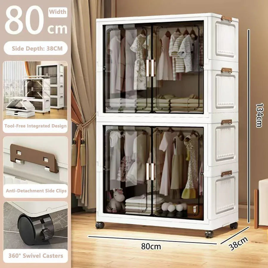 Multi-Functional Folding Storage Cabinet Doors Office Bathroom