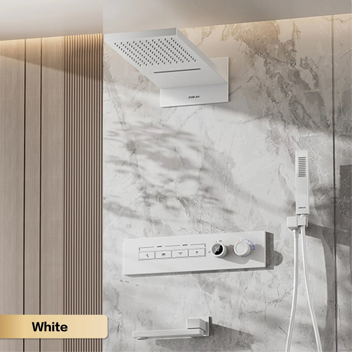 Modern Brushed Gold Brass Led Digital Ceiling Embedded