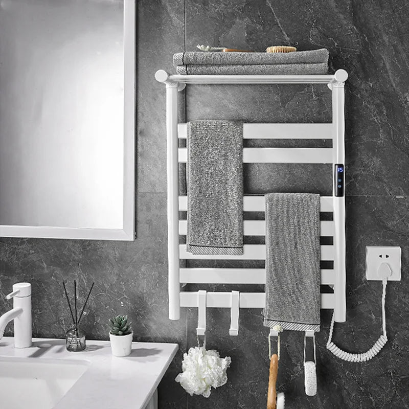 Black/White/Gray Towel Dryer Digital Display Electric Towel Rack