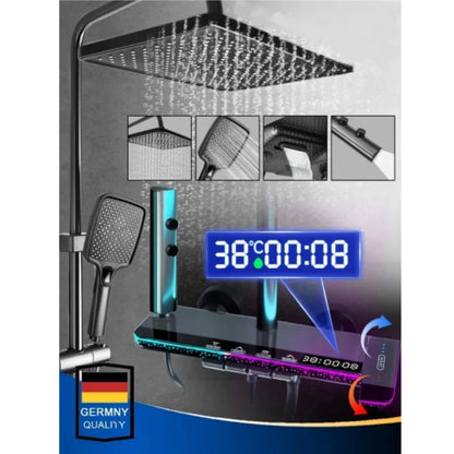 Grey Shower Four-Function Smart Digital Display Shower System