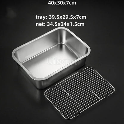 Deep Square Plate Basin Rack Pallet Stainless Steel