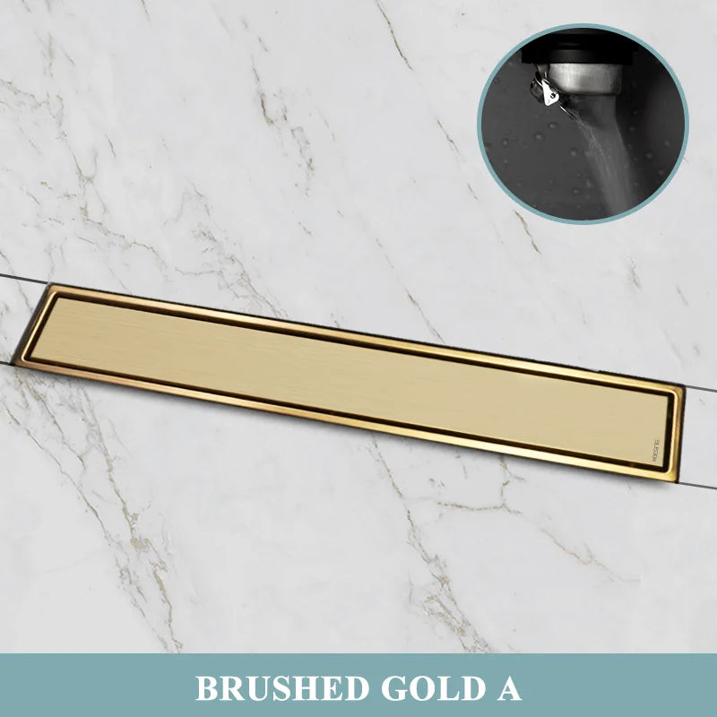 304 Stainless Steel Bathroom Drain Brushed Rose Gold