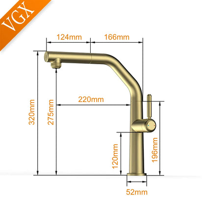 Vgx Faucet Dual Spout Pure Drinking Water Tap
