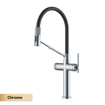 Aitana Brushed Rose Gold Pull-Out Faucet Luxury Drinking