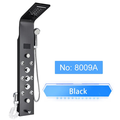 Shinesia Led Shower Panel Rainfall Bathroom Column Mixer