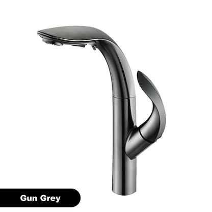 Luxury Brass Gold Touch Switch Faucet Pull-Out Design