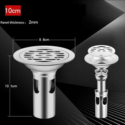 Stainless Steel Floor Drains Shower Anti-Odor Drainer Bathtub