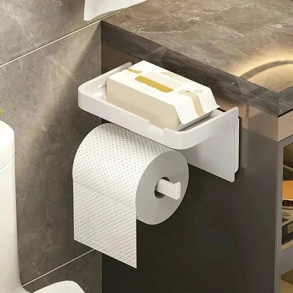 Toilet Paper Holder Plastic Storage Rack Towel Rack
