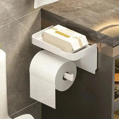 Toilet Paper Holder Plastic Storage Rack Towel Rack