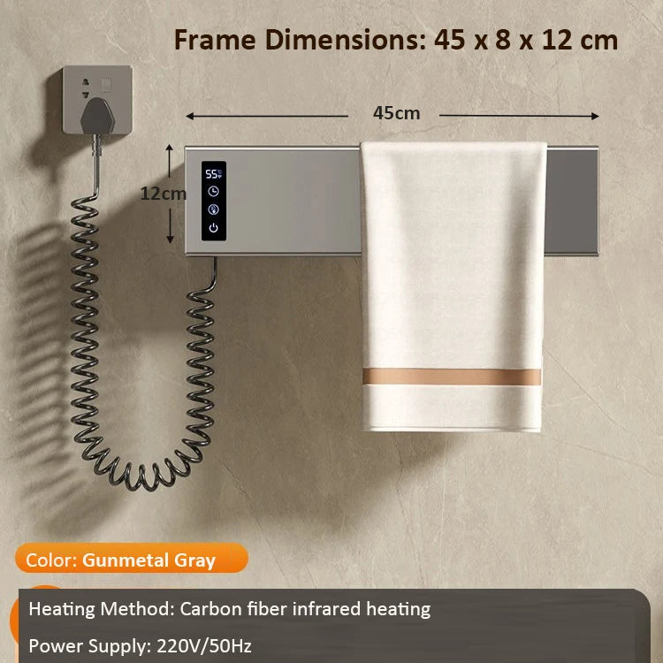 Oxg Electric Heated Towel Rack Wall Mounted Bathroom